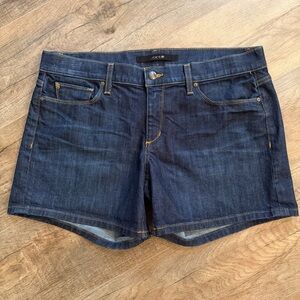 Joe's Jeans Women 31 Deep Blue Jean Short Marisela Summer Denim Classic Mid Cuff